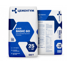 Плиточный клей Цементум Basic 60 C0T 25 кг
